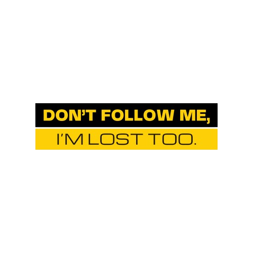 Don't Follow Me I'm Lost Too